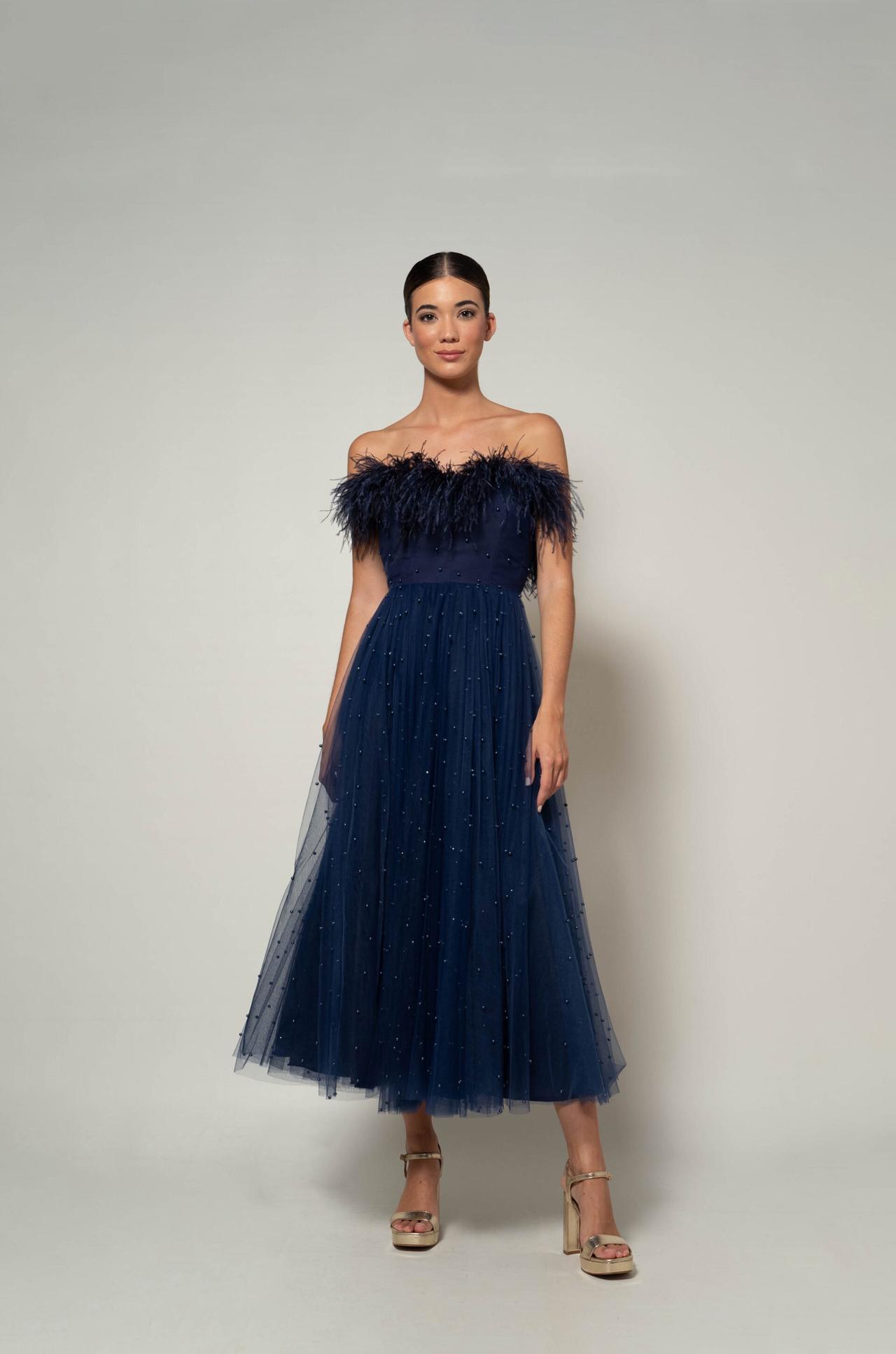 valor El uno al otro Decir Vestidos de fiesta azules: 50 propuestas para un look elegante