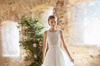 vestido de novia sencillo con encaje