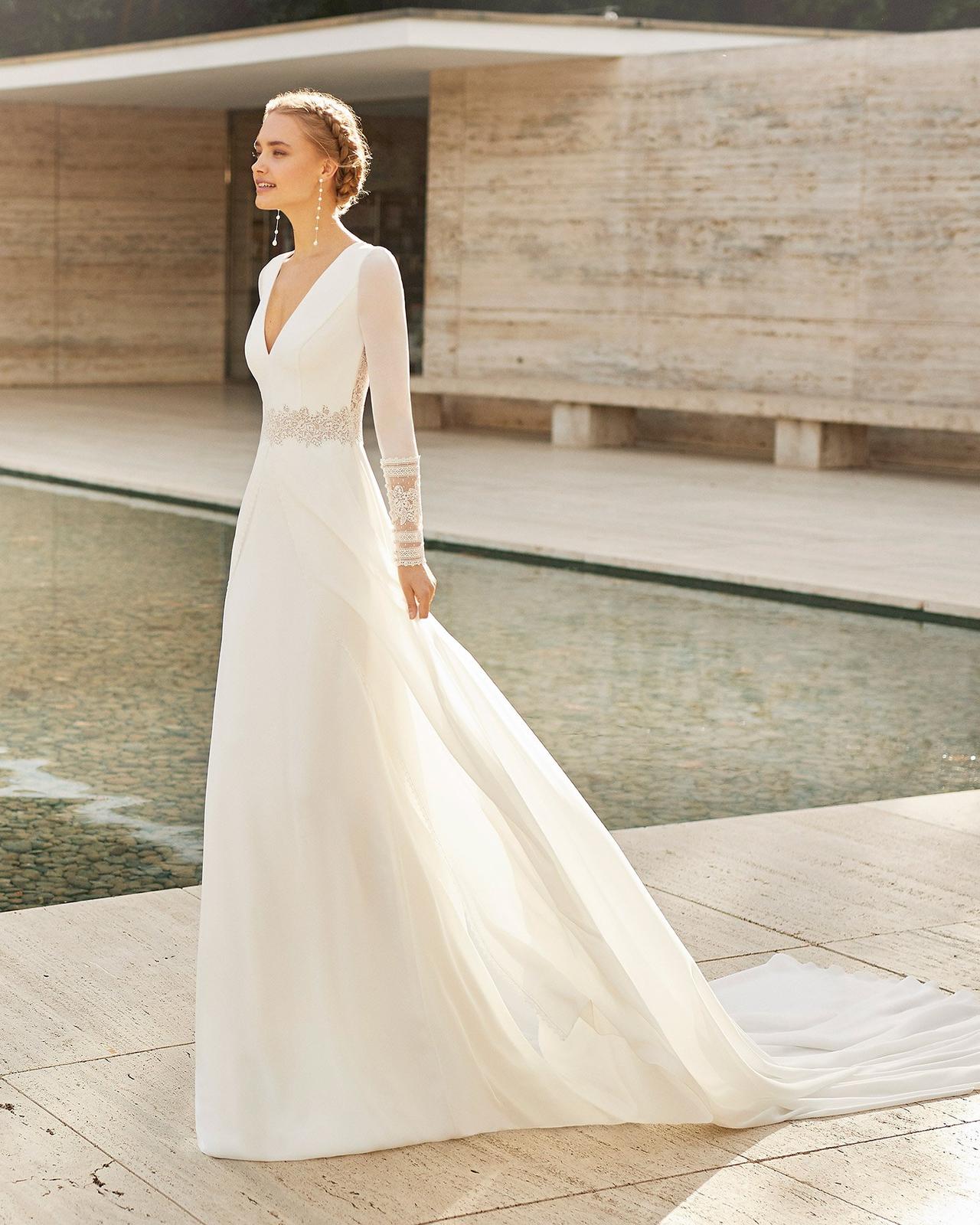 50 vestidos de novia con manga larga que son pura elegancia