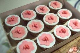 Cupcakes con flores