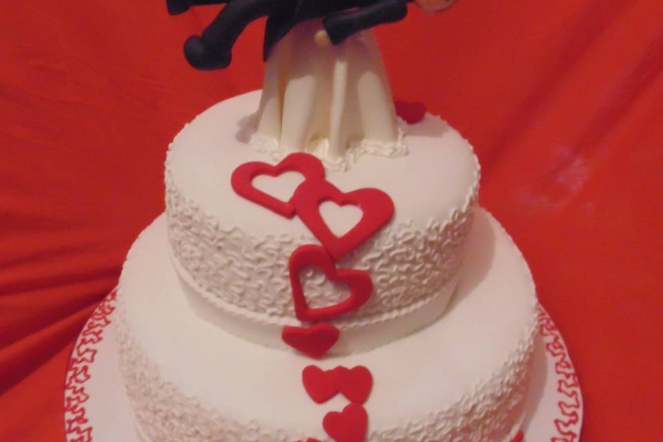 Torta lluvia de corazones