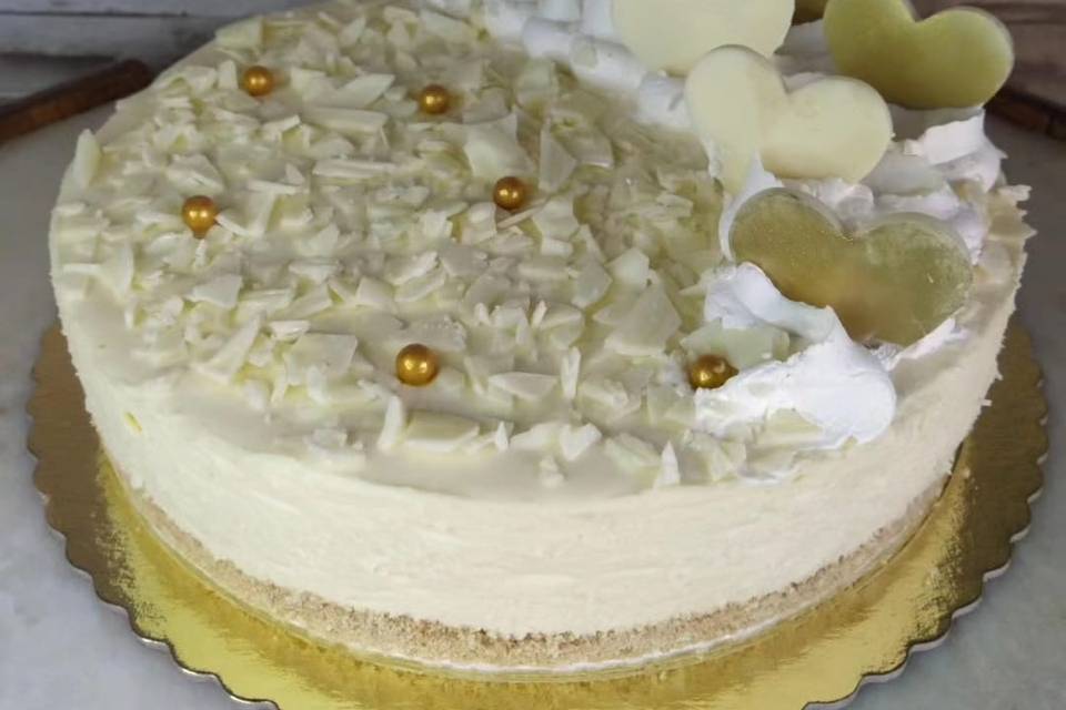 Cheesecake de chocolate blanco