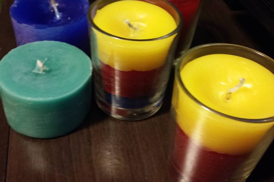 Velas en vasitos