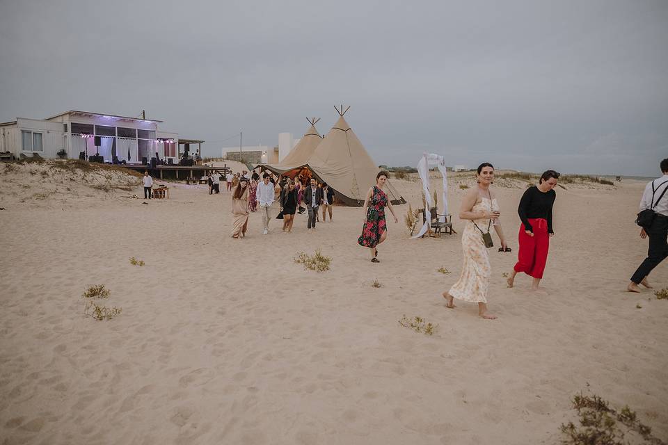 Viva la Tipi en la playa