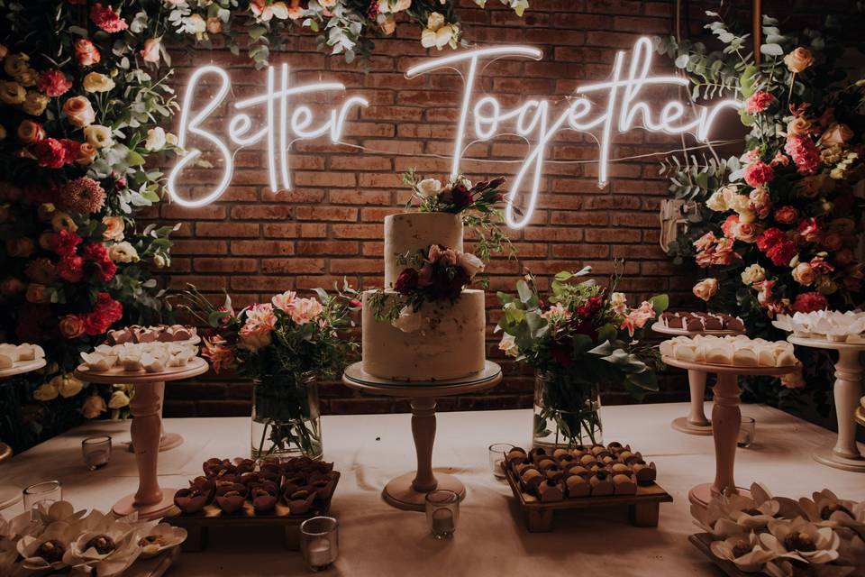 Mesa torta boda