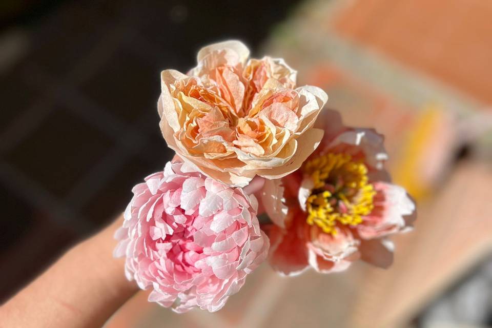 Flores en papel de arroz