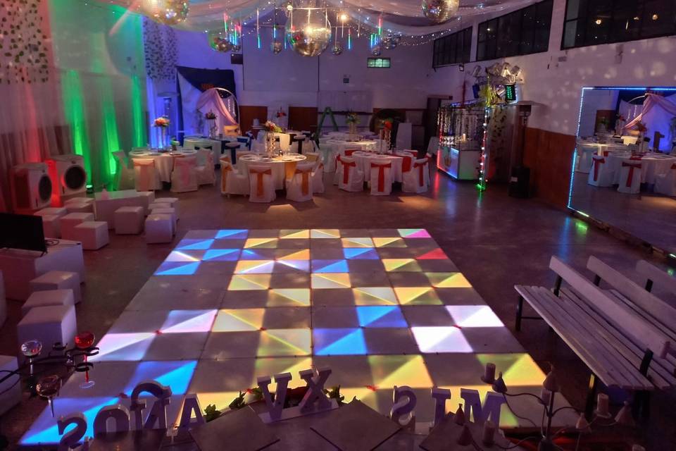 Decoración y pista led