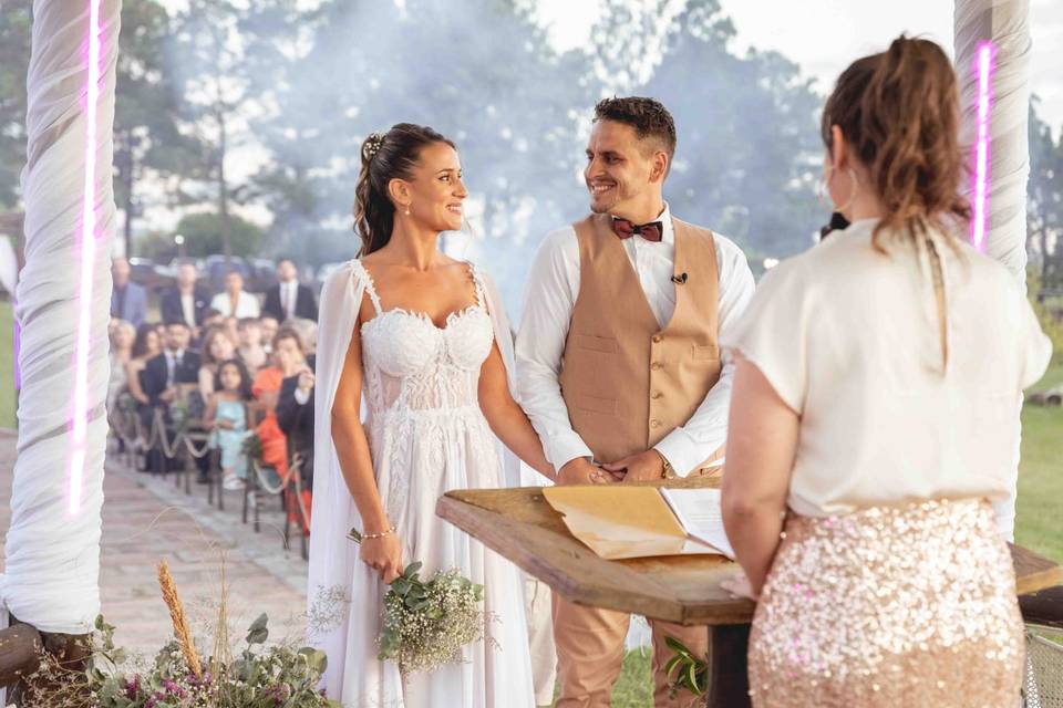 Pareja en ceremonia