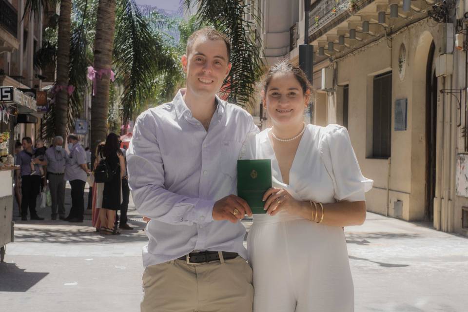 Novios en la calle