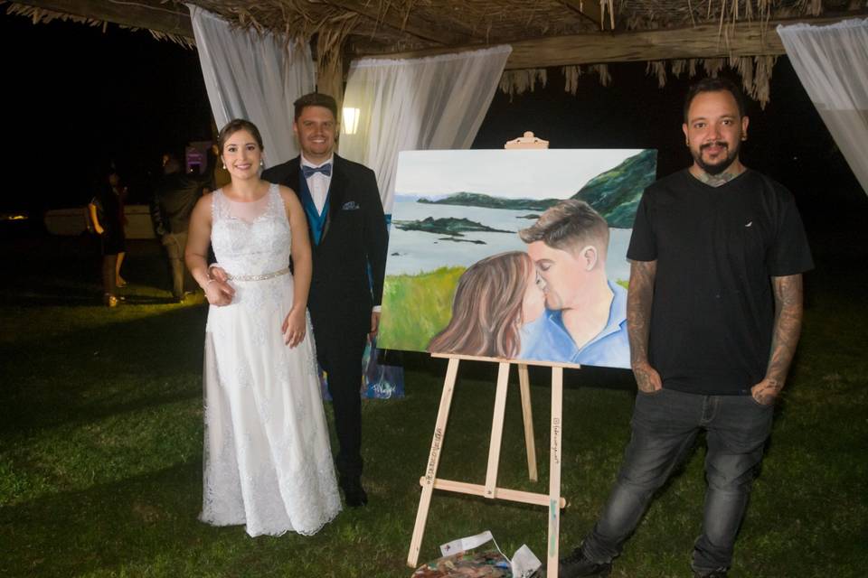 Pintura en vivo Casamiento